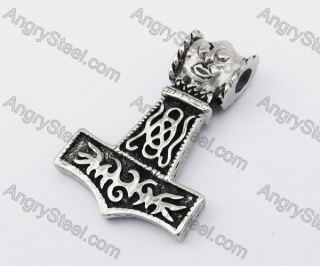 Stainless Steel Thor Hammer Pendant KJP170410