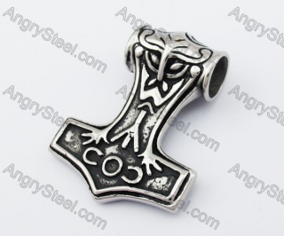 Stainless Steel Thor Hammer Pendant KJP170416