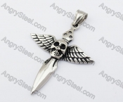 Wings Skull Cross Pendant KJP170451