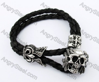 Skull Leather Bracelet KJB170172