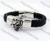 Skull Leather Bracelet KJB170183