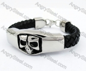 Skull Leather Bracelet KJB170190