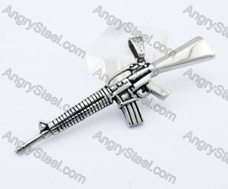 Stainless Steel U.S. M16 Automatic Rifle Pendant KJP170476