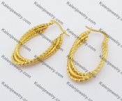 Golden Stainless Steel Earrings KJE280034