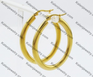 Gold Stainless Steel Earrings KJE280040