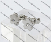 Stainless Steel Flower Ear Nail KJE280043