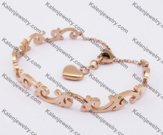 Steel Rose Gold Women Bangle KJB280041