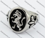 Lion Fleur De Lis Sign Ring KJR550053