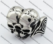 Double Head Skull Ring KJR550065