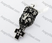 Skull Lion Head Cross Pendant KJP051297