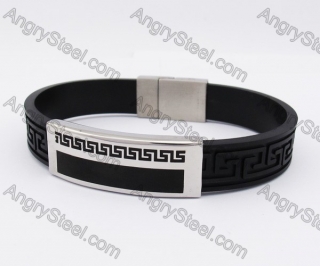 Stainless Steel Rubber Bracelet KJB280062