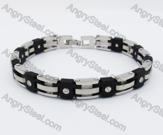 Stainless Steel Rubber Bracelet KJB280068