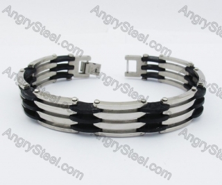 Stainless Steel Rubber Bracelet KJB280069