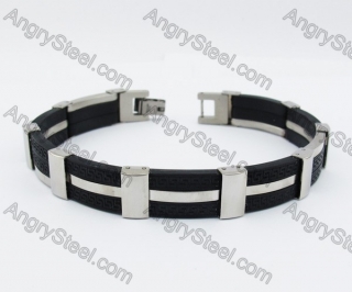 Stainless Steel Rubber Bracelet KJB280070