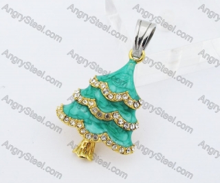 Light Blue Christmas Tree Pendant KJP170490