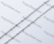 (price for 100 meters chain with 200pcs clasps) 2.4mm wide steel Round ball chain KJN150289