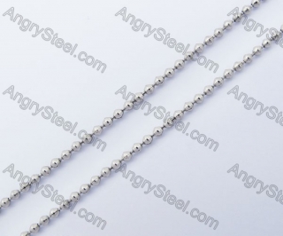 (price for 100 meters chain with 200pcs clasps) 2mm wide steel Diamond ball chain KJN150292