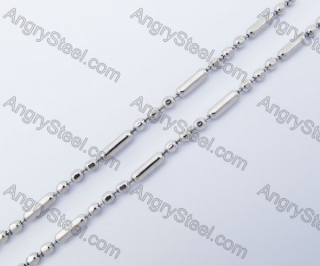 (price for 100 meters chain with 200pcs clasps) 3mm wide Steel Square Ball Chain KJN150294