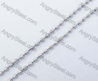 (price for 100 meters chain with 200pcs clasps) 3mm wide steel Square ball chain KJN150301