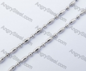 (price for 100 meters chain with 200pcs clasps) 3mm wide steel Oval ball chain KJN150302