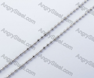 (price for 100 meters chain with 200pcs clasps) 2mm wide steel Square ball chain KJN150303