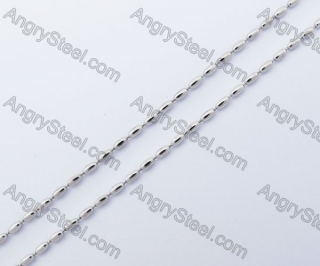 (price for 100 meters chain with 200pcs clasps) 1.5mm wide steel Oval ball chain KJN150316