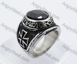 Iron Cross Biker Stone Ring KJR010287