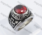 Iron Cross Biker Ruby Ring KJR010288