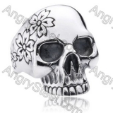 Flower Skull Ring KJR350203