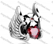 Heart Ruby Thor Helmet Ring KJR350211