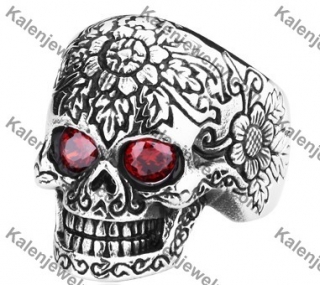 Gaba La Carving Flower Ruby Eyes Ring KJR350216