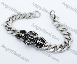 210×22 mm Steel Skull Bracelet KJB540011