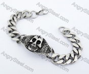 210×23 mmSteel Skull Bracelet  KJB540020