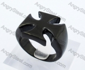 Black Iron Cross Ring KJR330135