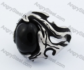 Vintage Black Stone Ring KJR370335