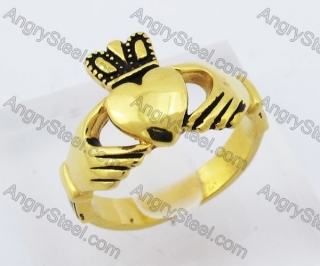 Gold Plating Stainless Steel Ring KJR010302