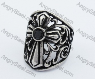 Floral Cross Stone Ring KJR370367