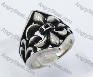 Steel Fleur De Lis Ring KJR370377