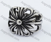 Steel Floral Ring KJR370382