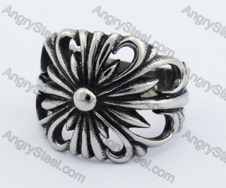 Steel Floral Ring KJR370382