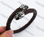 Skull Leather Bangle KJB450245