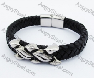 14mm Wide Leather Bracelet KJB450246