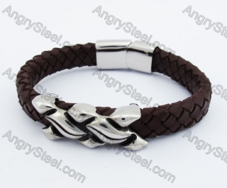 14mm Wide Leather Bracelet KJB450247