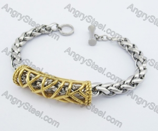 13mm Wide Gold Plated Fashion Bracelet KJB450299