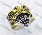 Half Gold American Biker Ring KJR010316