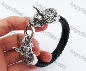 Triceratops Clasps Leather Bracelet KJB550193