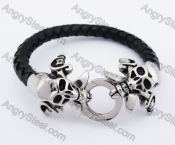 Skull Clasps Leater Bracelet KJB550200