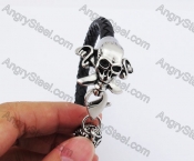 Skull Clasp Leater Bracelet KJB550203