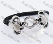 Skull Clasps Leater Bracelet KJB550209