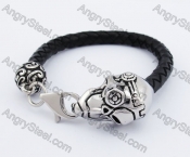 Skull Clasp Leater Bracelet KJB550210